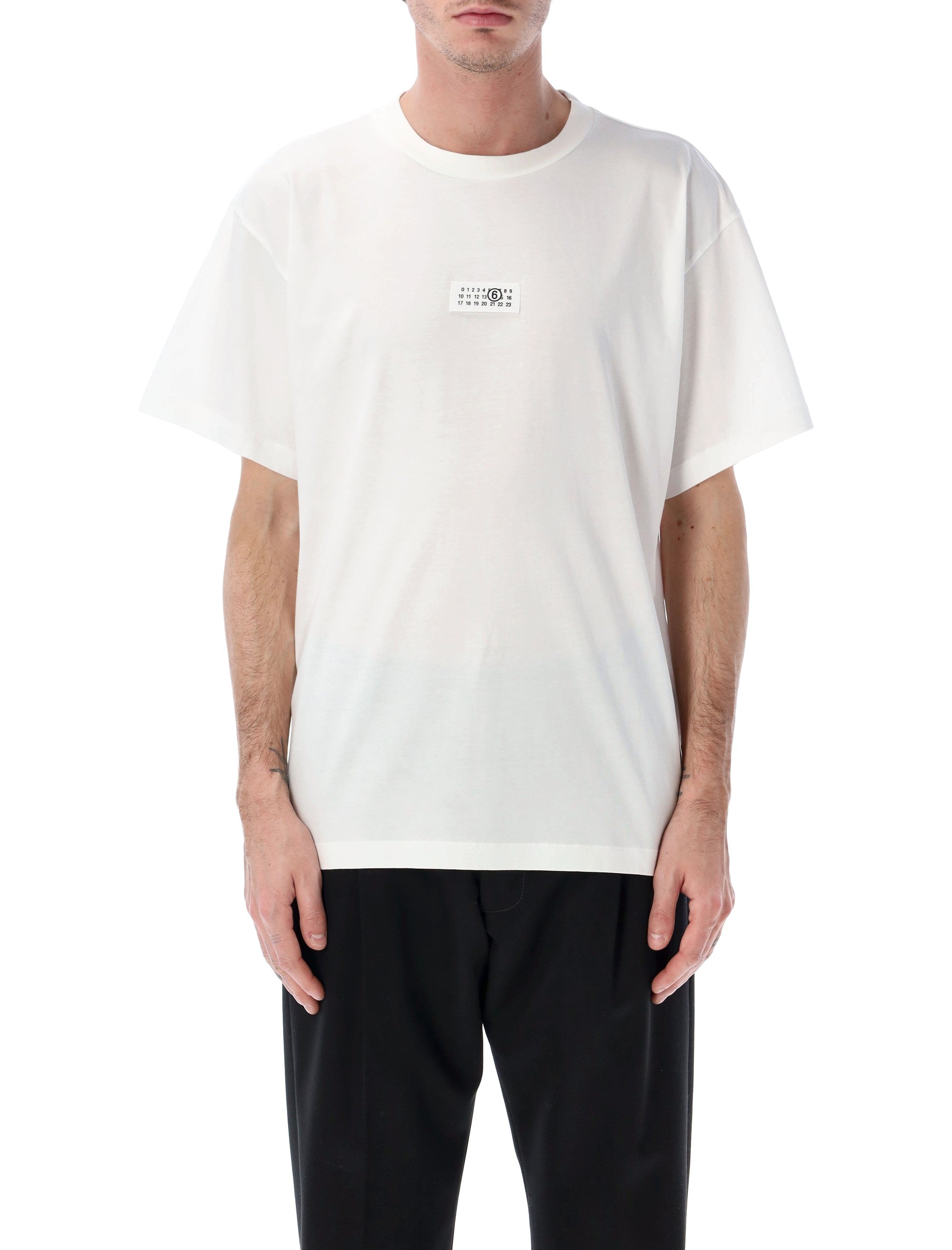Cotton Jersey T-Shirt with Numeric Logo Patch