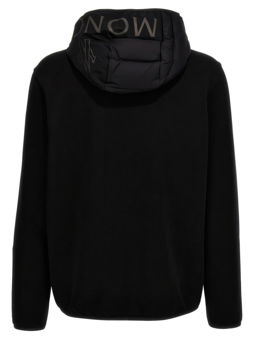 Quilted Front Hooded Jacket With Padded Hood