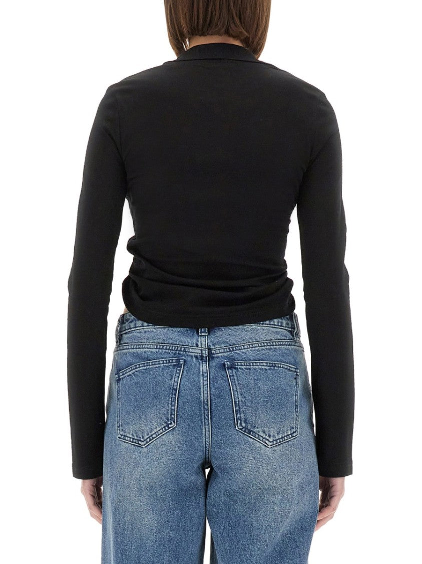 "Twist" Cropped Polo Shirt