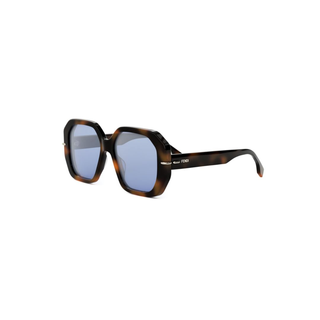Fe40173i Oversized Geometric Tortoiseshell Sunglasses