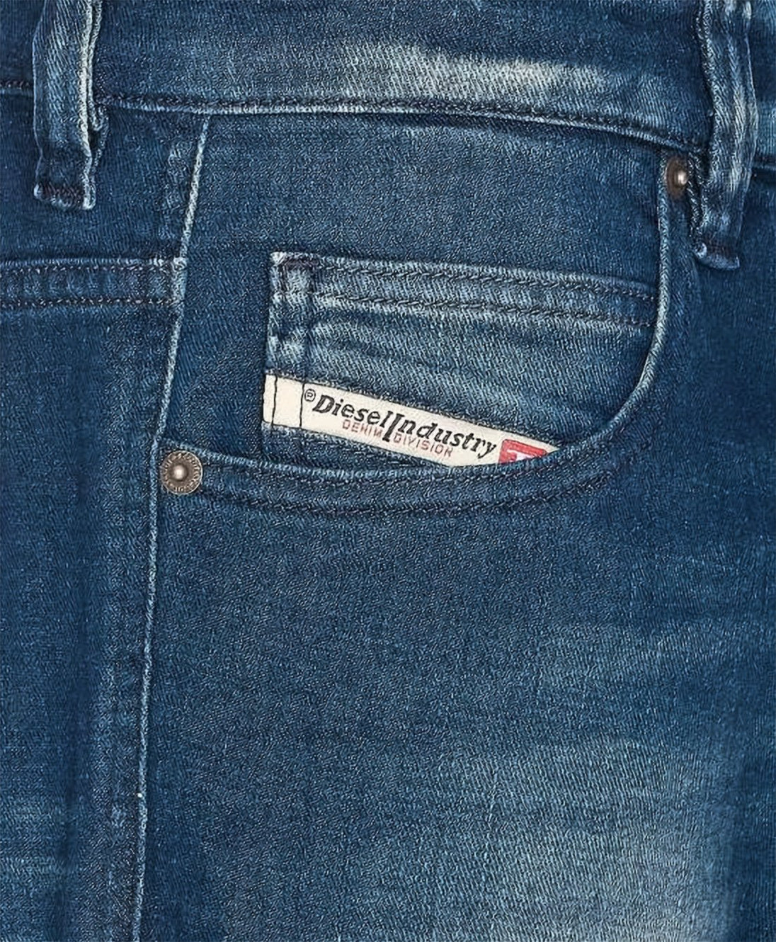 Straight Leg Denim Pants with Classic Five-Pocket Design