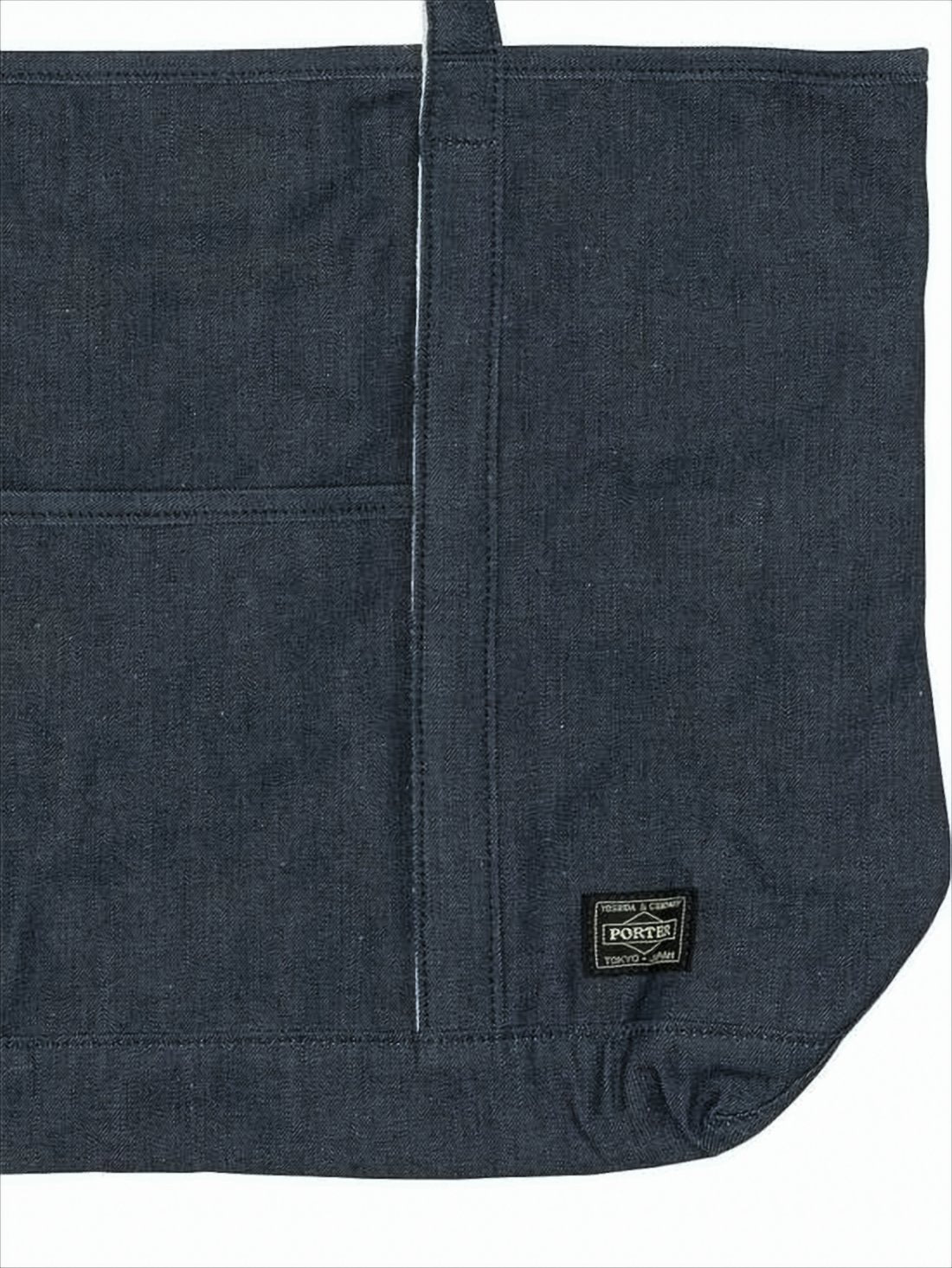 Rectangular Blue Cotton Shoulder Bag