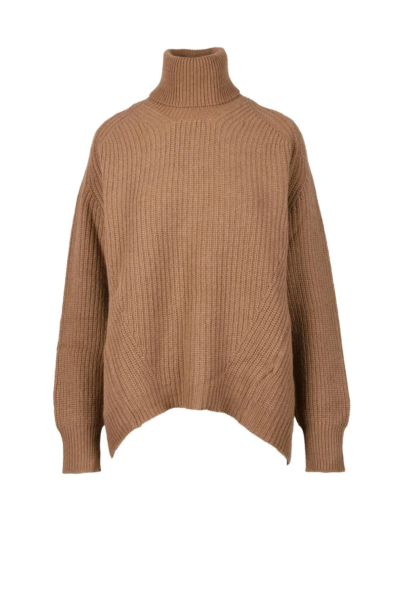 Turtleneck Sweater - Brown