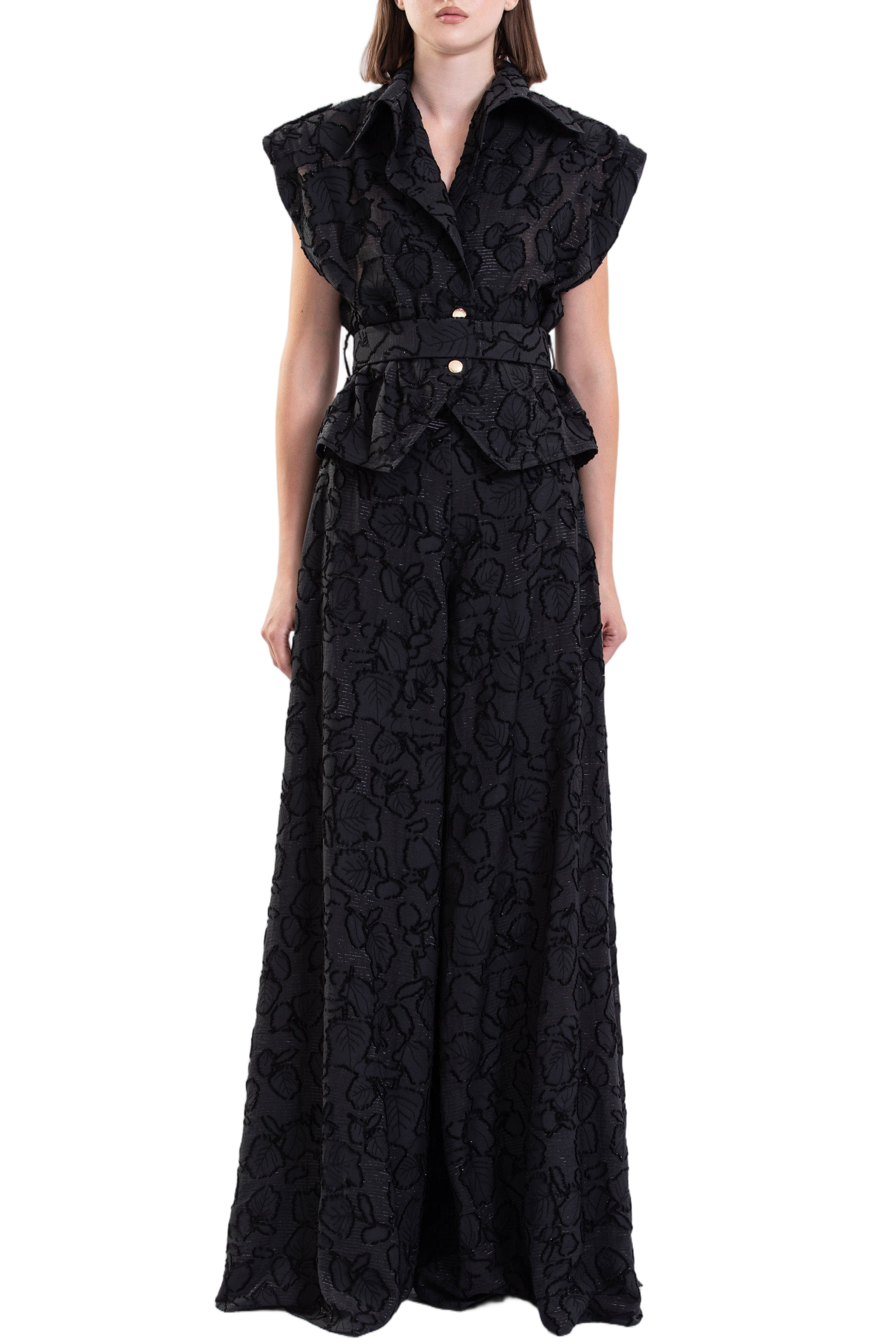 Textured Top And Wide Pants