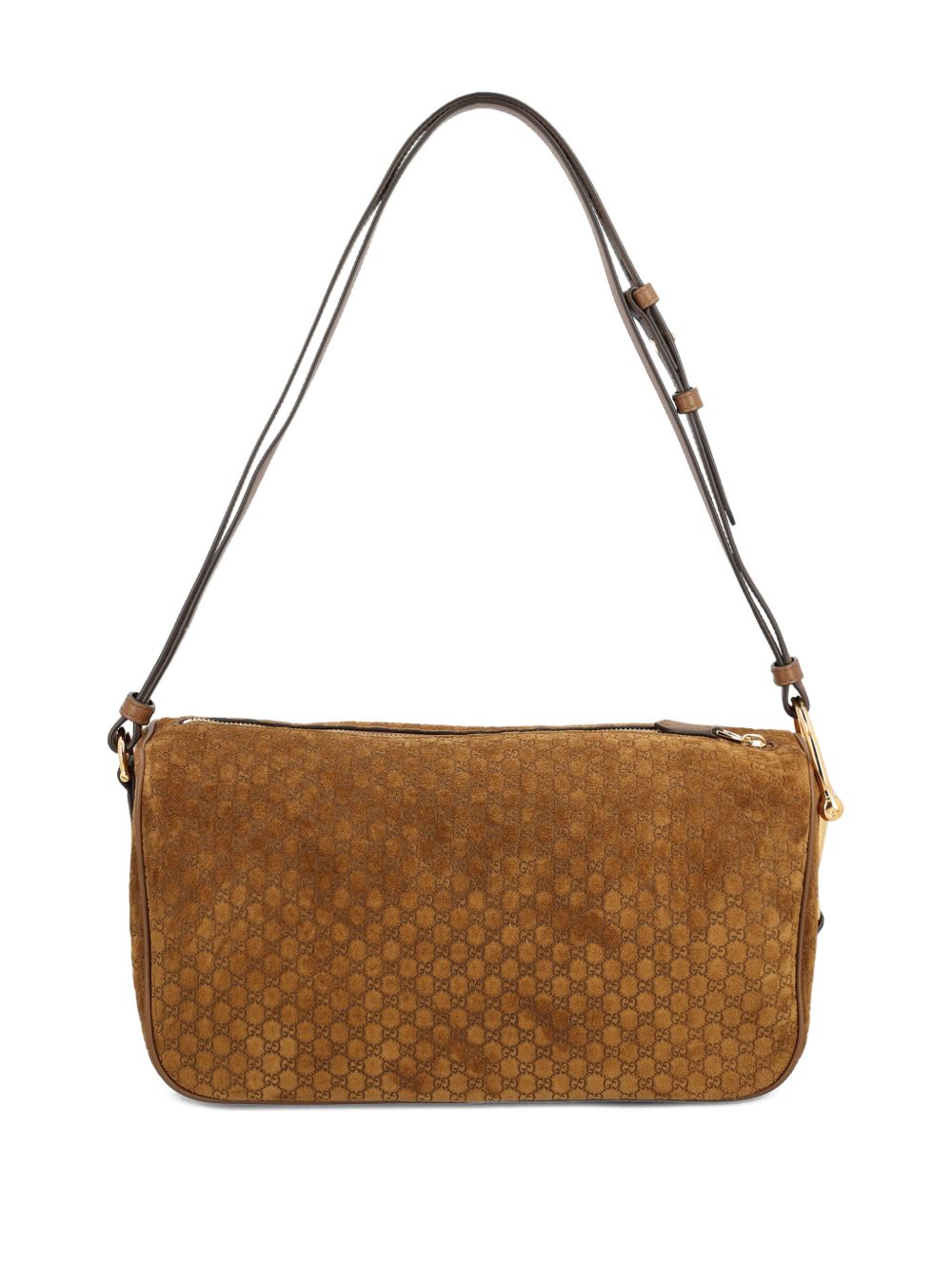 Rectangular Shoulder Bag in Soft Calf Skin Suede