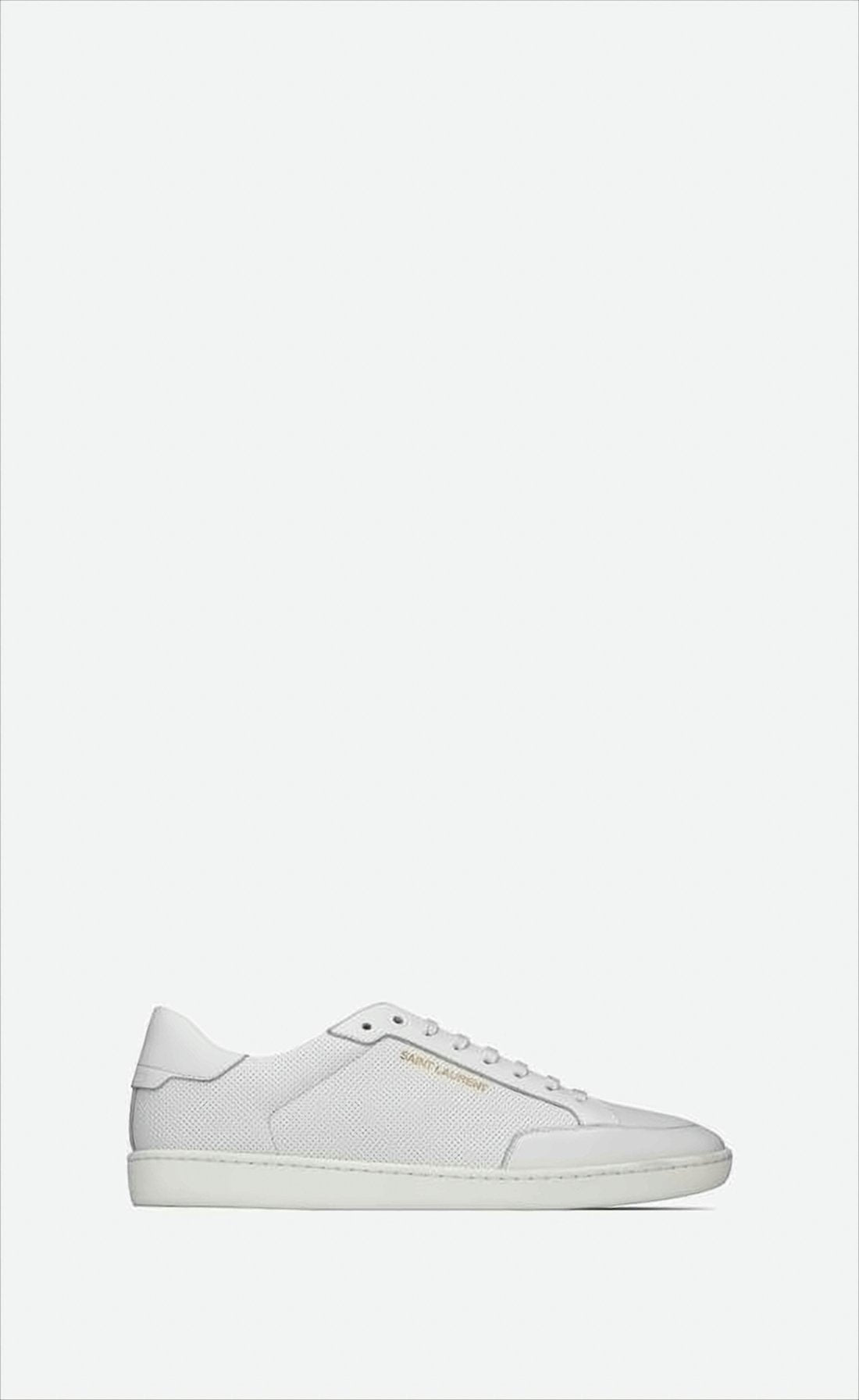 Perforated Calf Leather Low-Top Sneakers