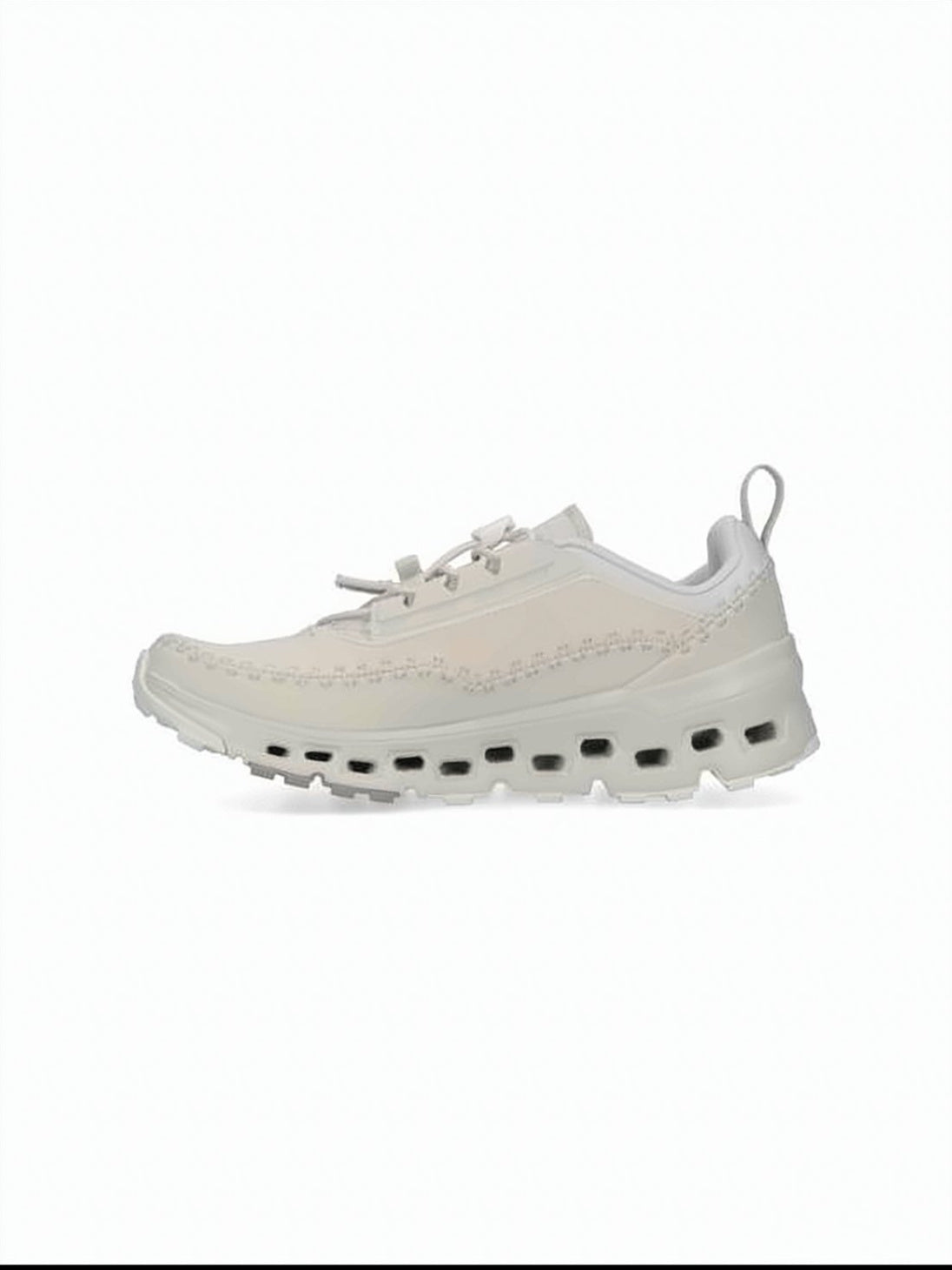 White Recycled Polyester Toggle Lace Sneakers