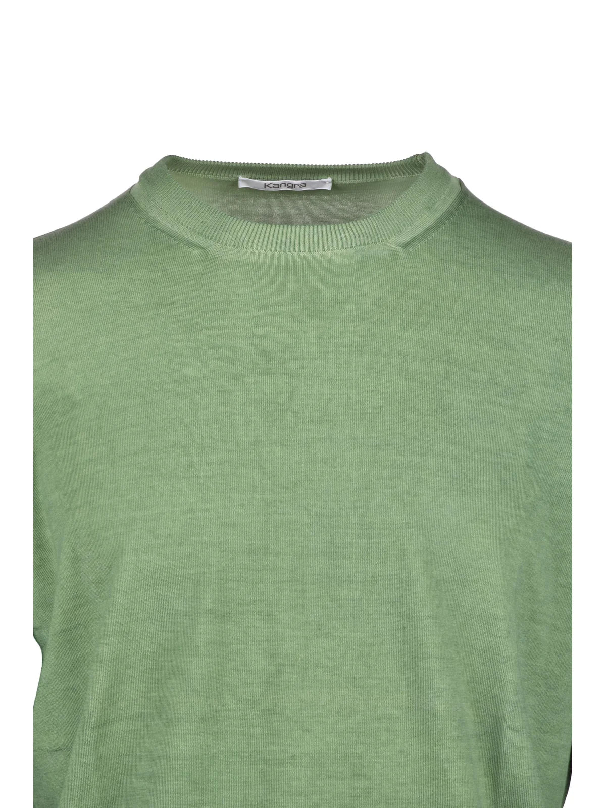 Green Crewneck Cotton Sweater