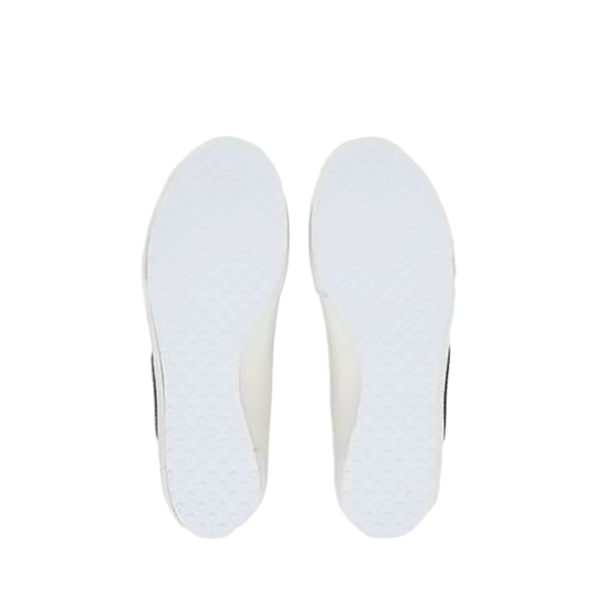 Smooth Leather Sneakers with Crescent Accent