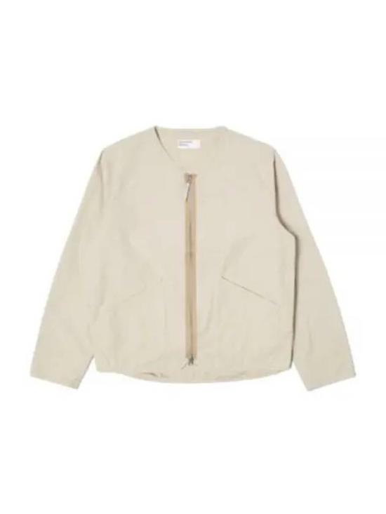 Minimalist Round Neck Jacket with Zip Closure