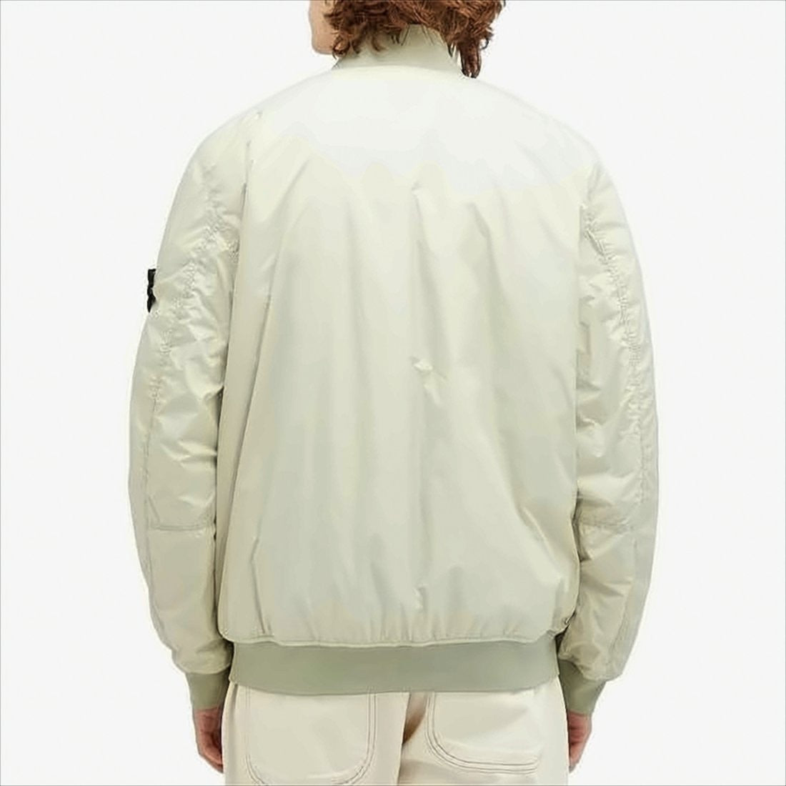 Smooth-Finish Polyamide Bomber Jacket with Design