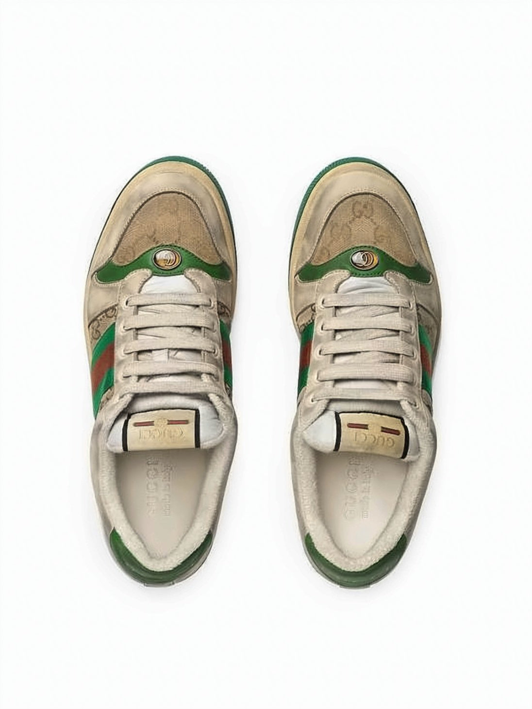 Distressed GG Monogram Canvas Sneakers