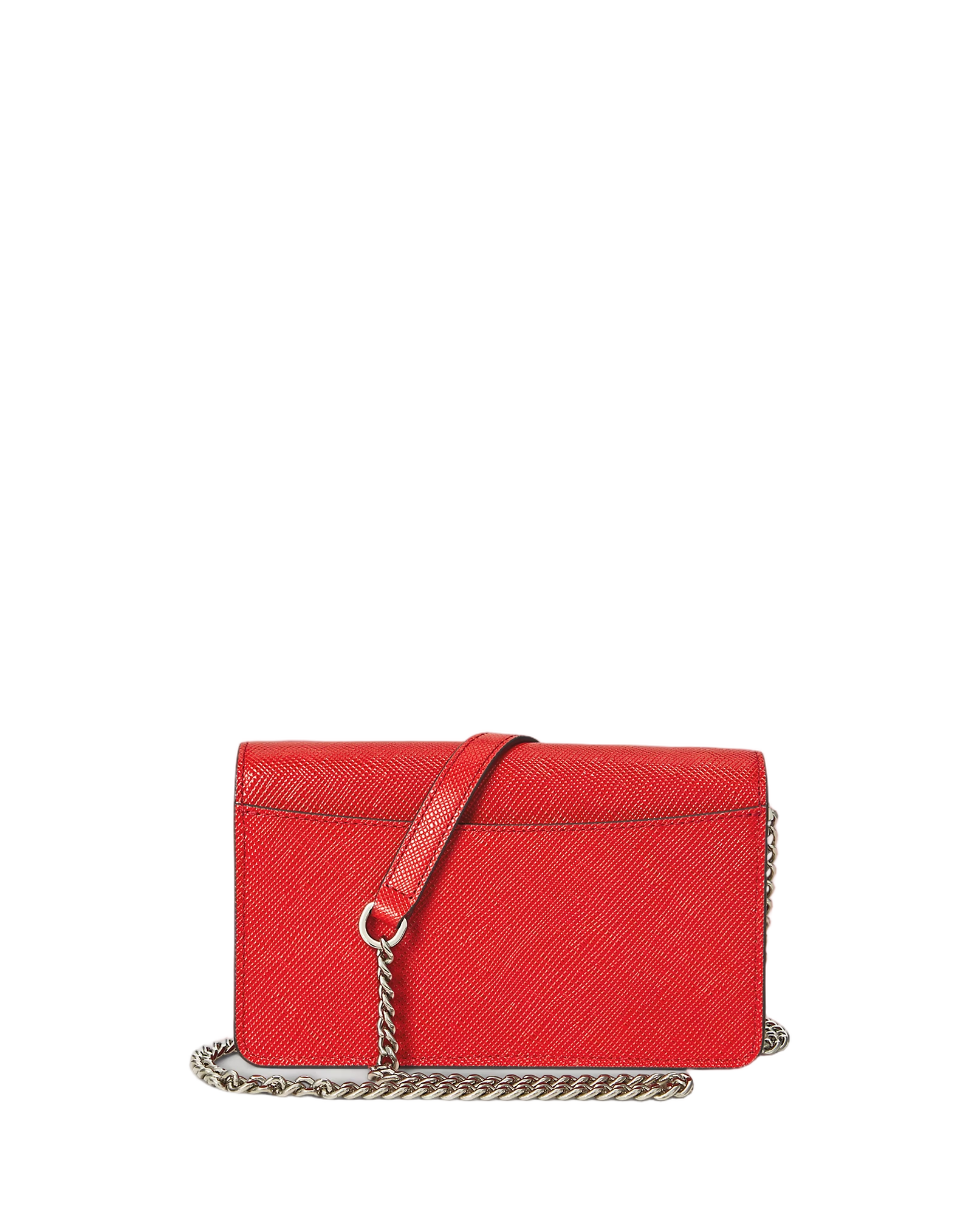 Textured Leather Phone Case In Bright Vermillion