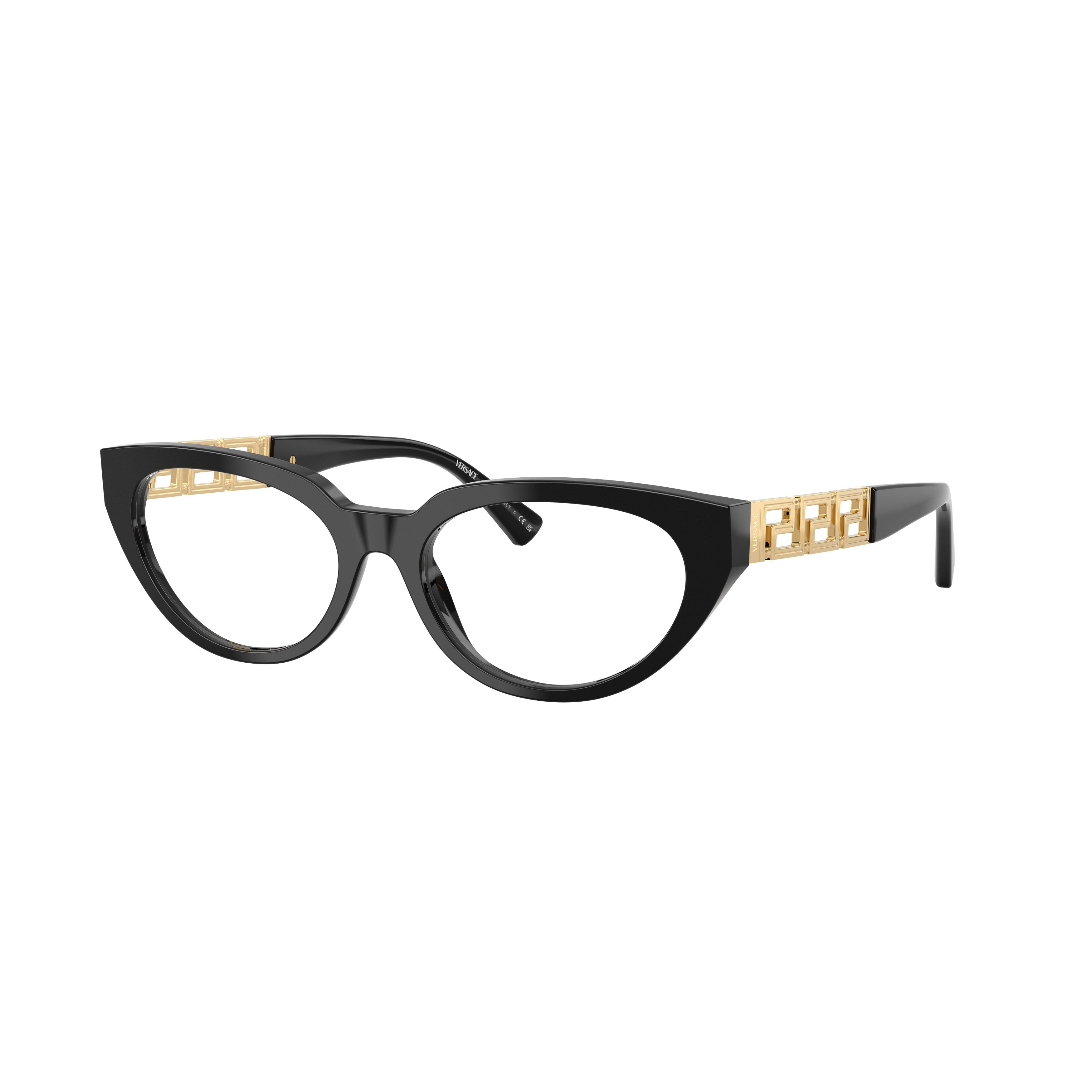0ve3383 Cat-Eye Sunglasses with Gold-Detail Temples