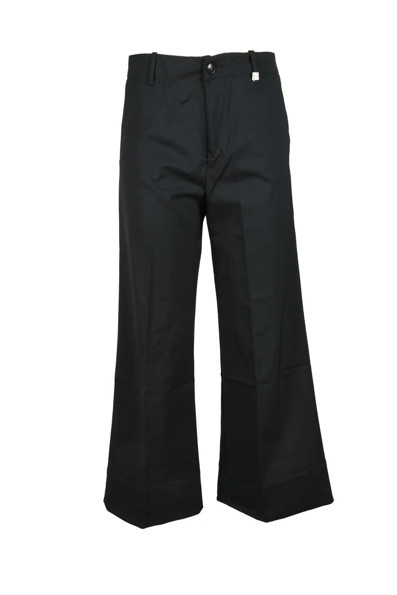 Wool Polyamide Elastane Trousers - Black