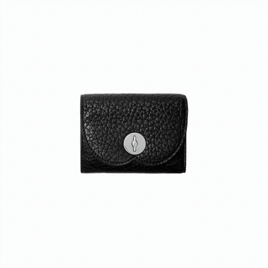 Textured Cow Leather Compact Wallet