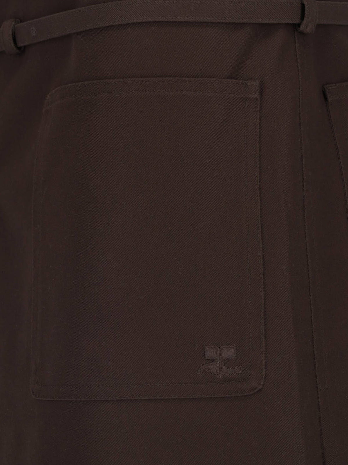 Brown A-Line High Waist Shorts