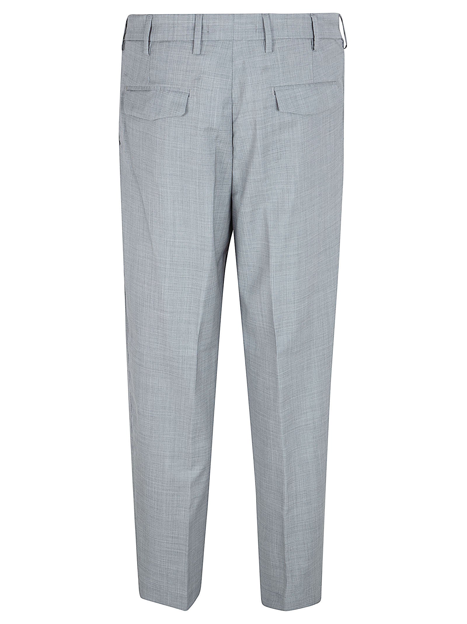 Tailored Light Grey Trousers with Subtle Textured Pattern