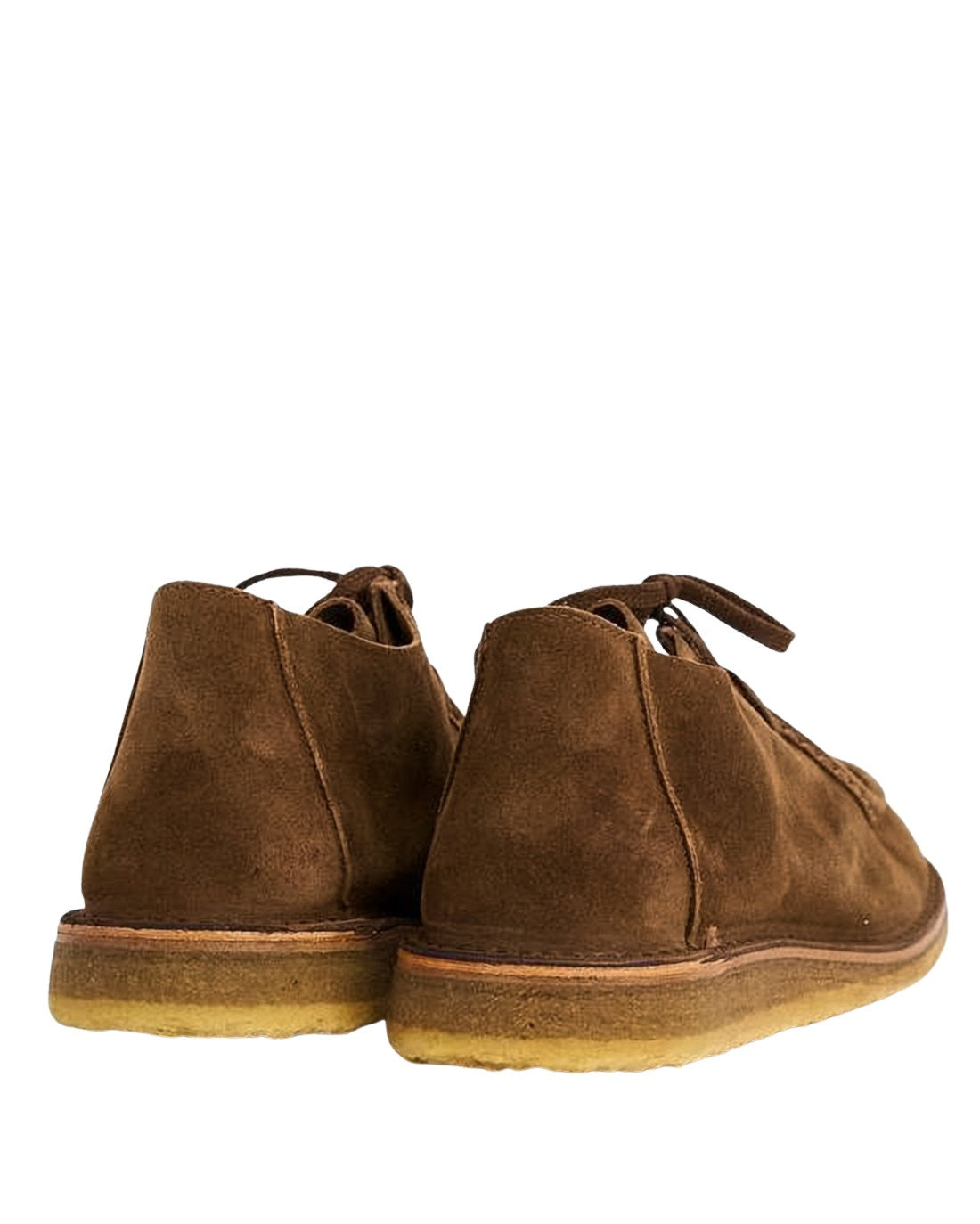 Brown Suede Loafers with Lace-Up Design