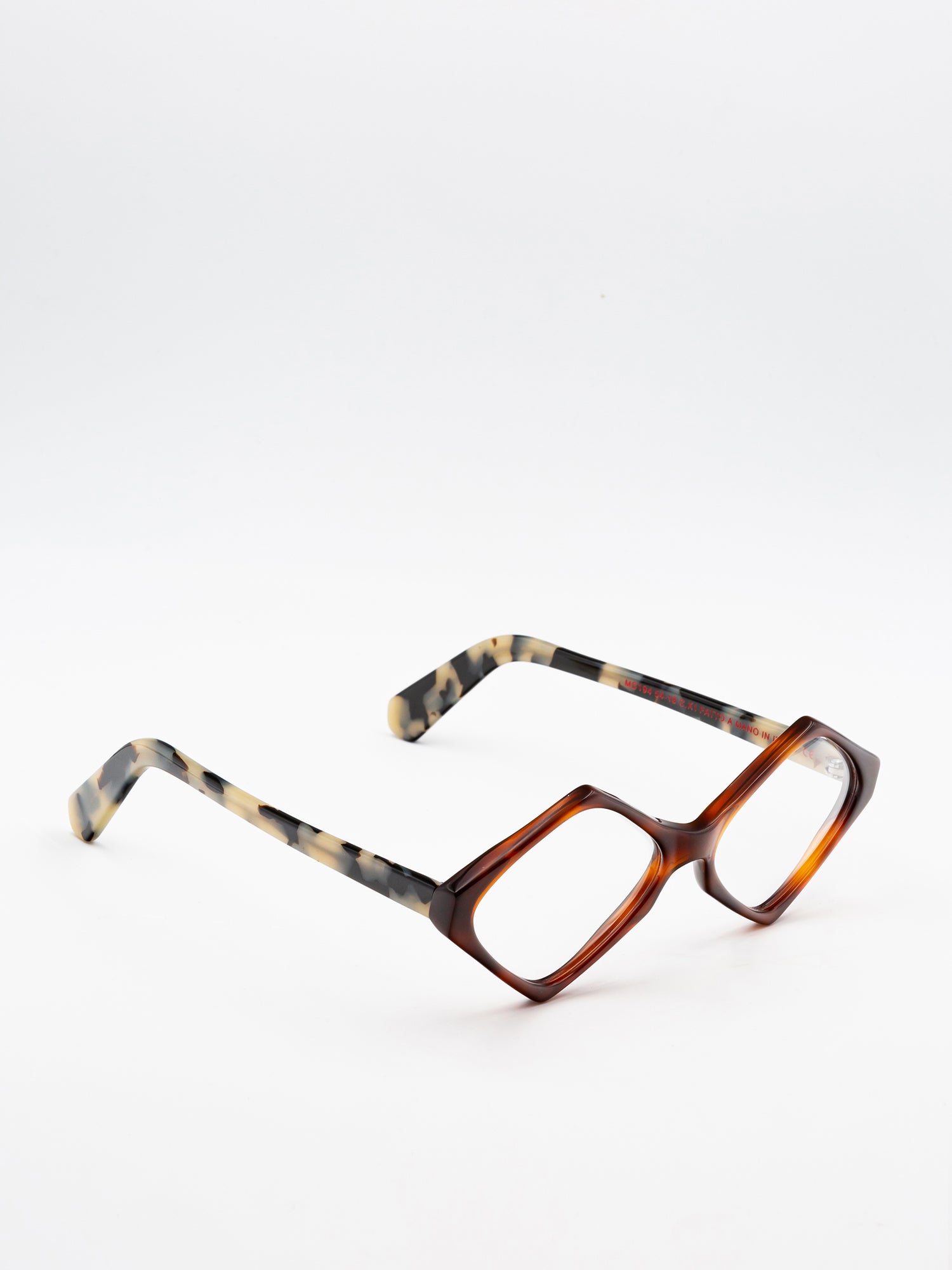 Geometric Oversized Optical Frames with Tortoiseshell Accents