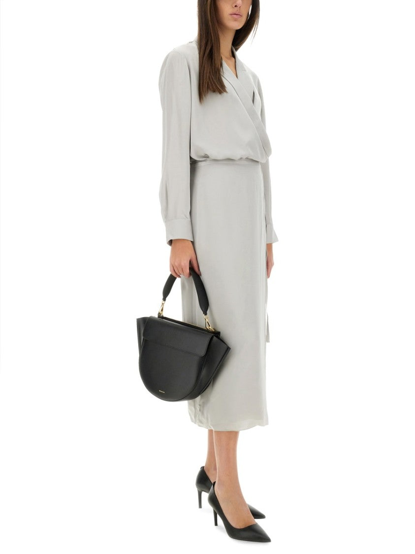 Wrap-Style Silk Shirt