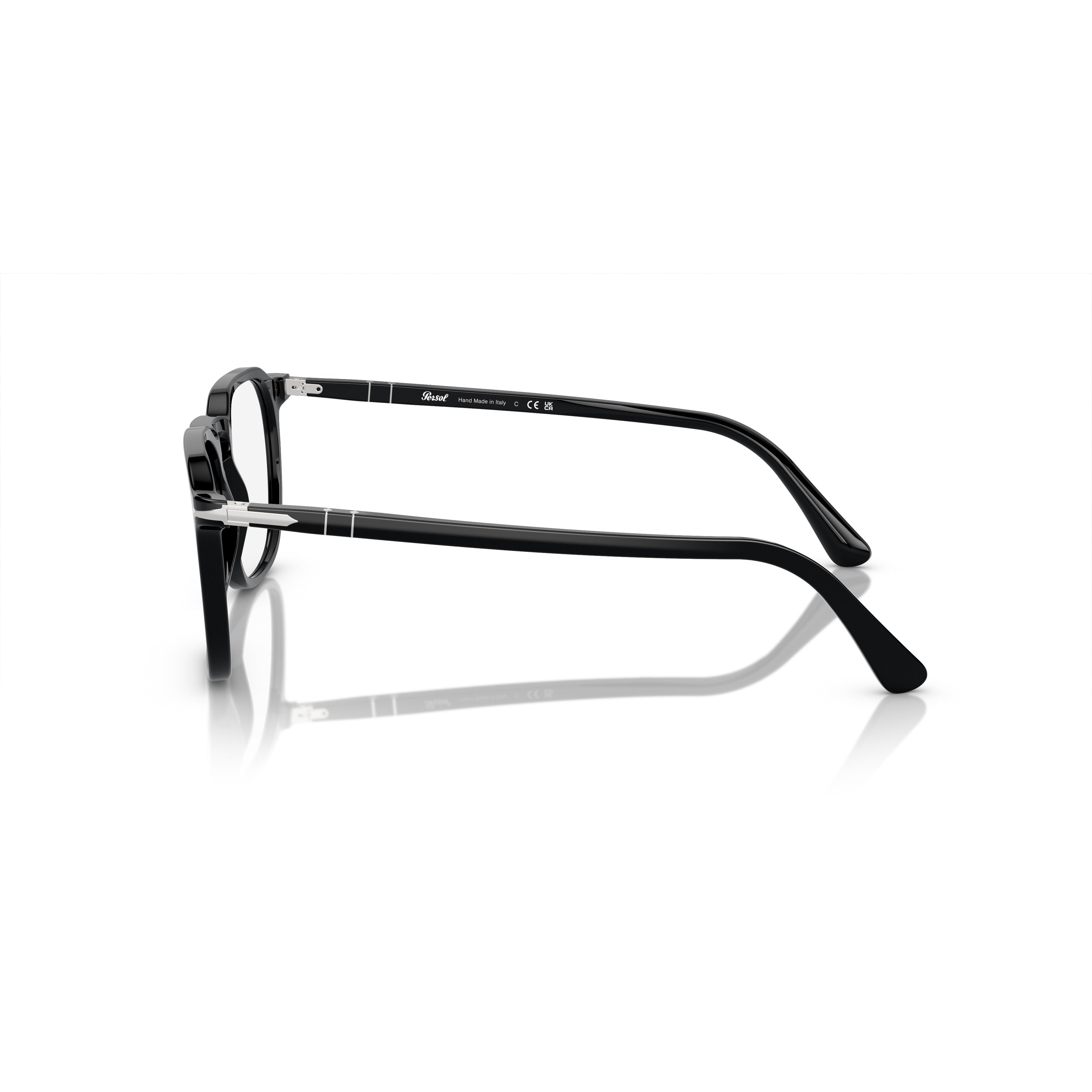 0po3337v Square Frame Eyeglasses with Arrow-Shaped Accents