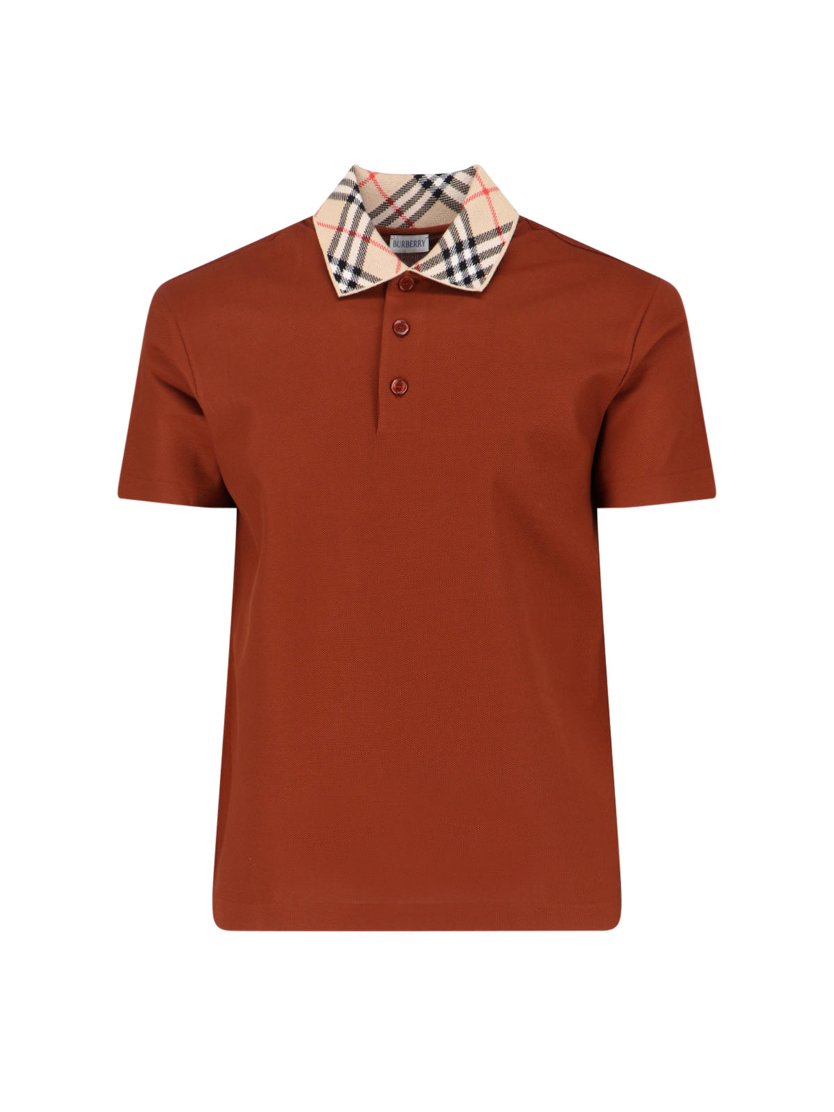 'Check' Polo – Brown