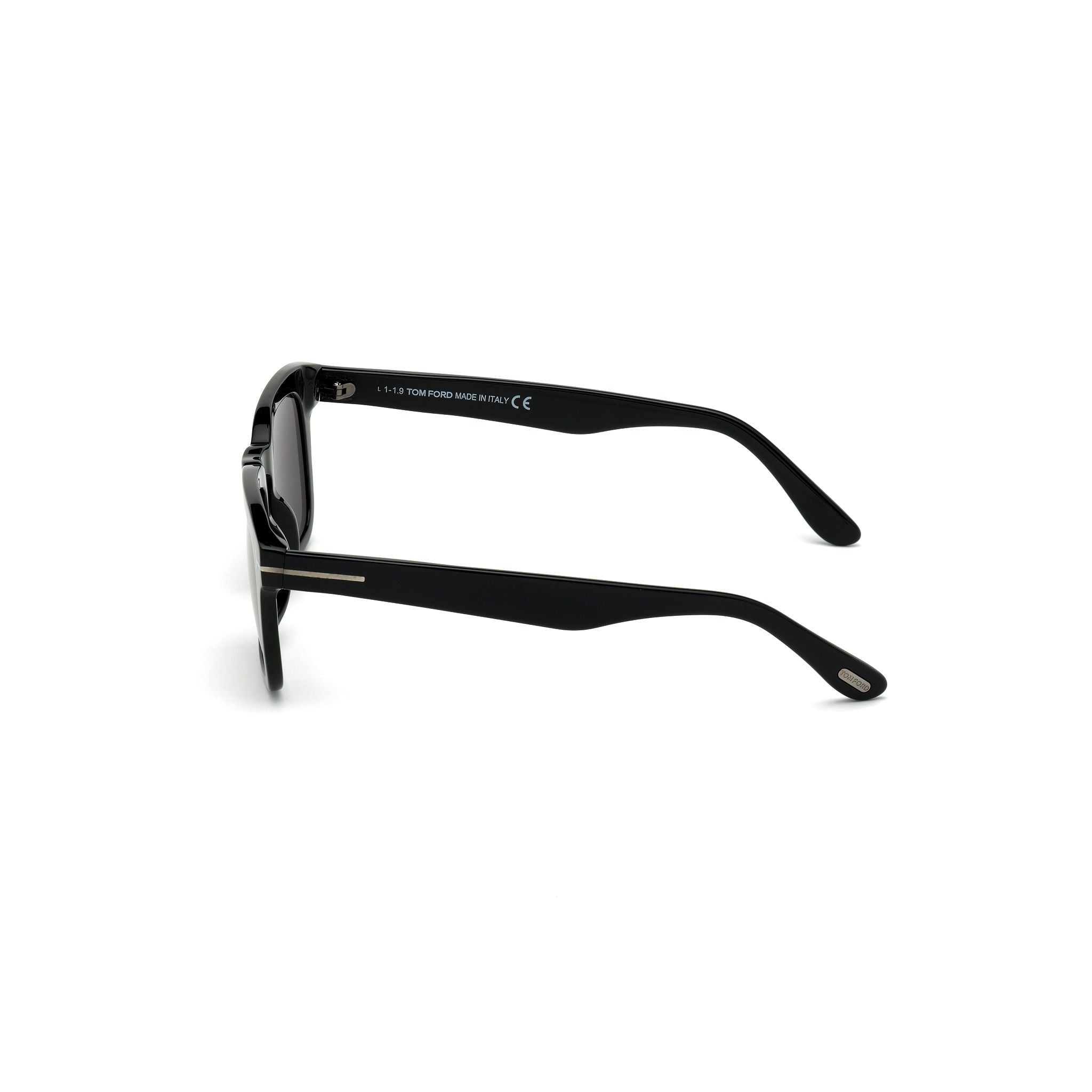 Bold Square Acetate Sunglasses with Glossy Black Finish