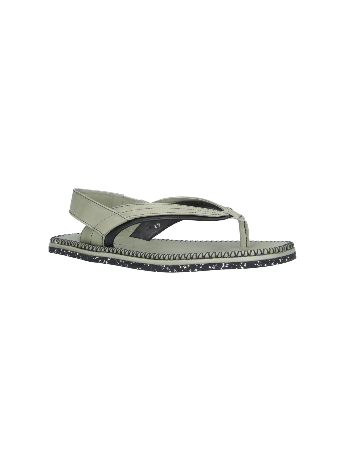 Grey Andras Thong Style Leather Sandals