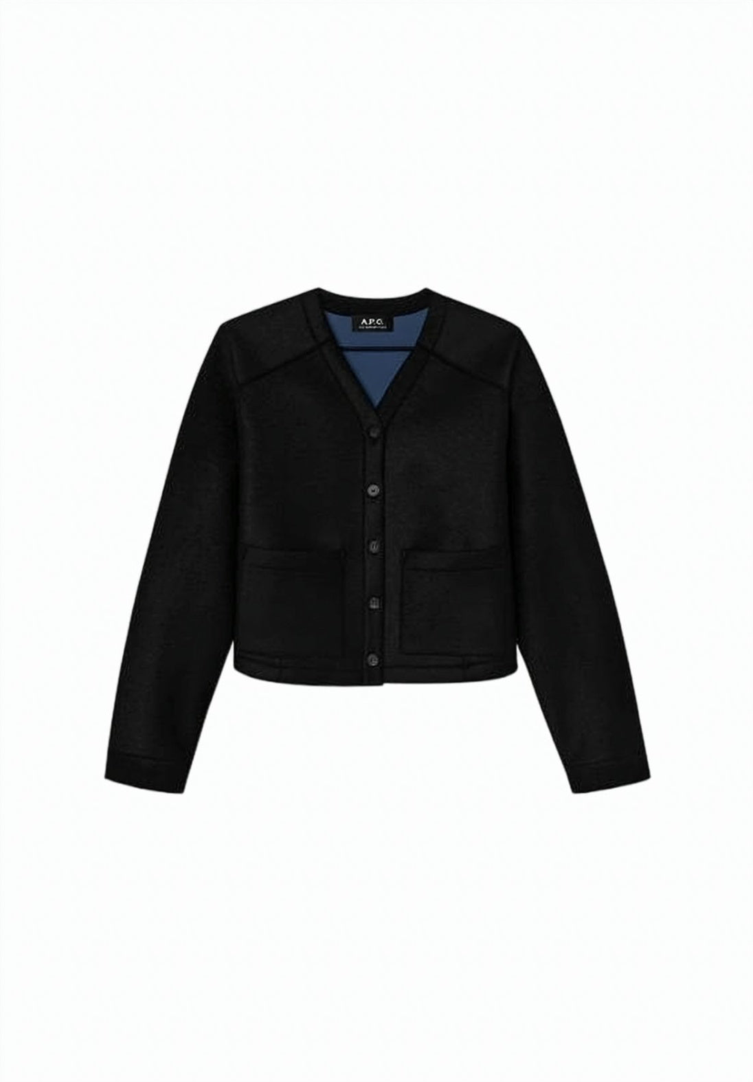 Cropped Jacket with V-Neckline