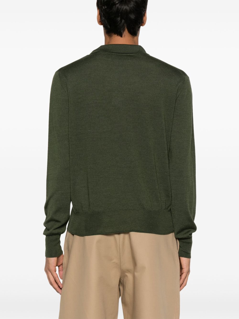 Moss Green Long Sleeve Polo