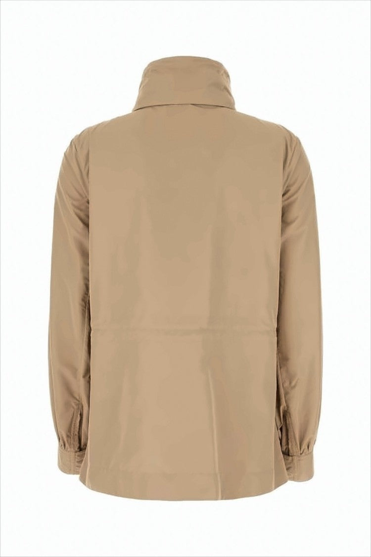 Lightweight High-Collar Moncler Jacket with Flap Pockets