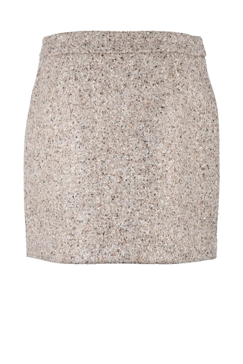 Mini Flared Skirt - Beige