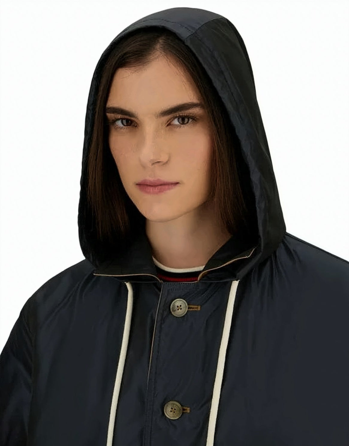 Reversible Dean Hooded Button Jacket