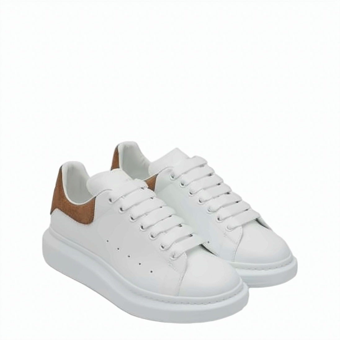 White Calf Leather Sneakers