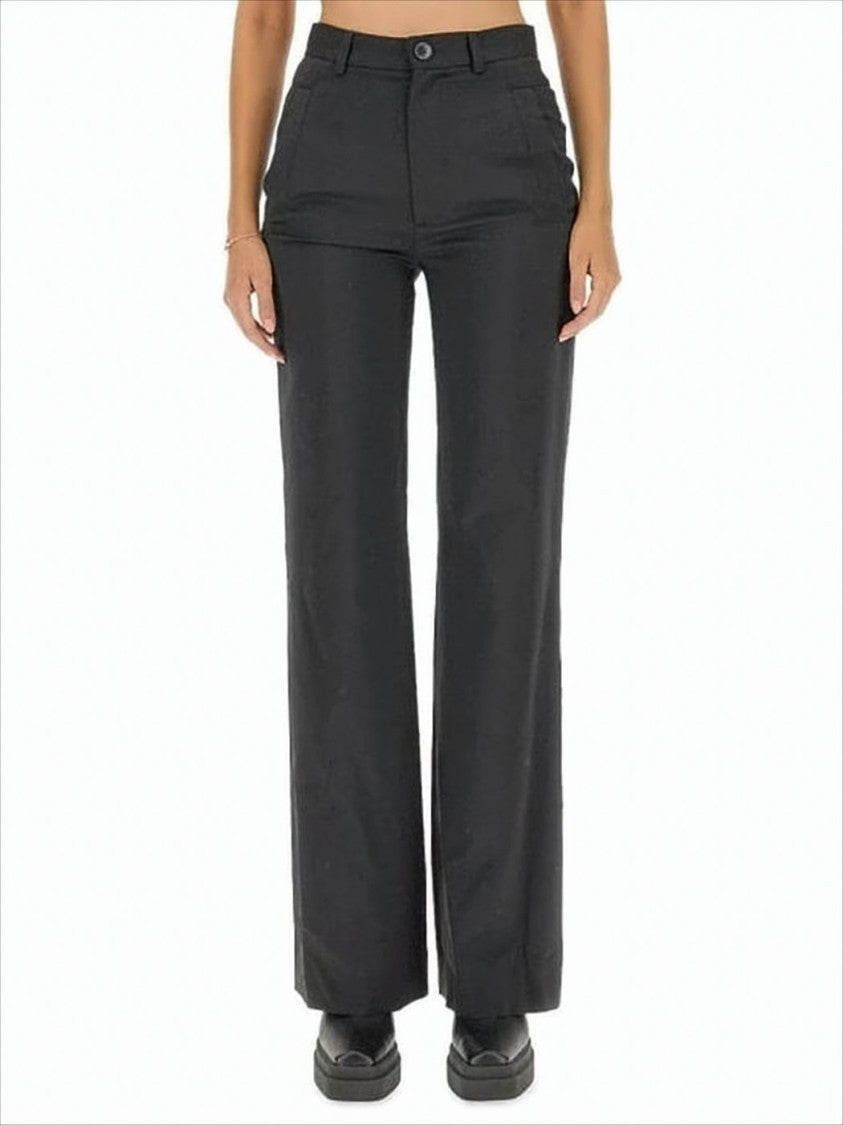 High-Waisted Tailored Pants with Straight-Leg Silhouette
