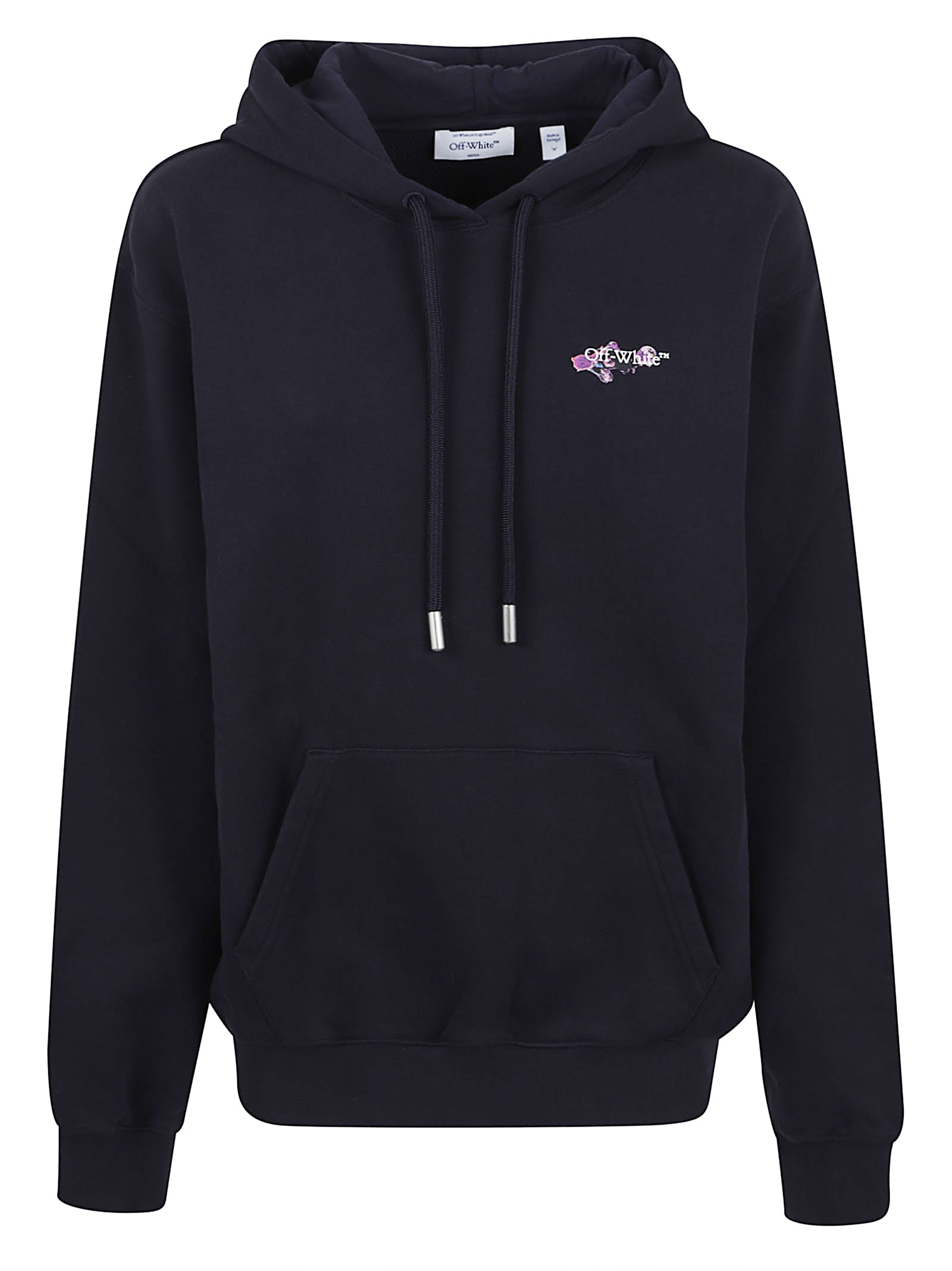 Relaxed-Fit Blue Hoodie With Artistic Graphics