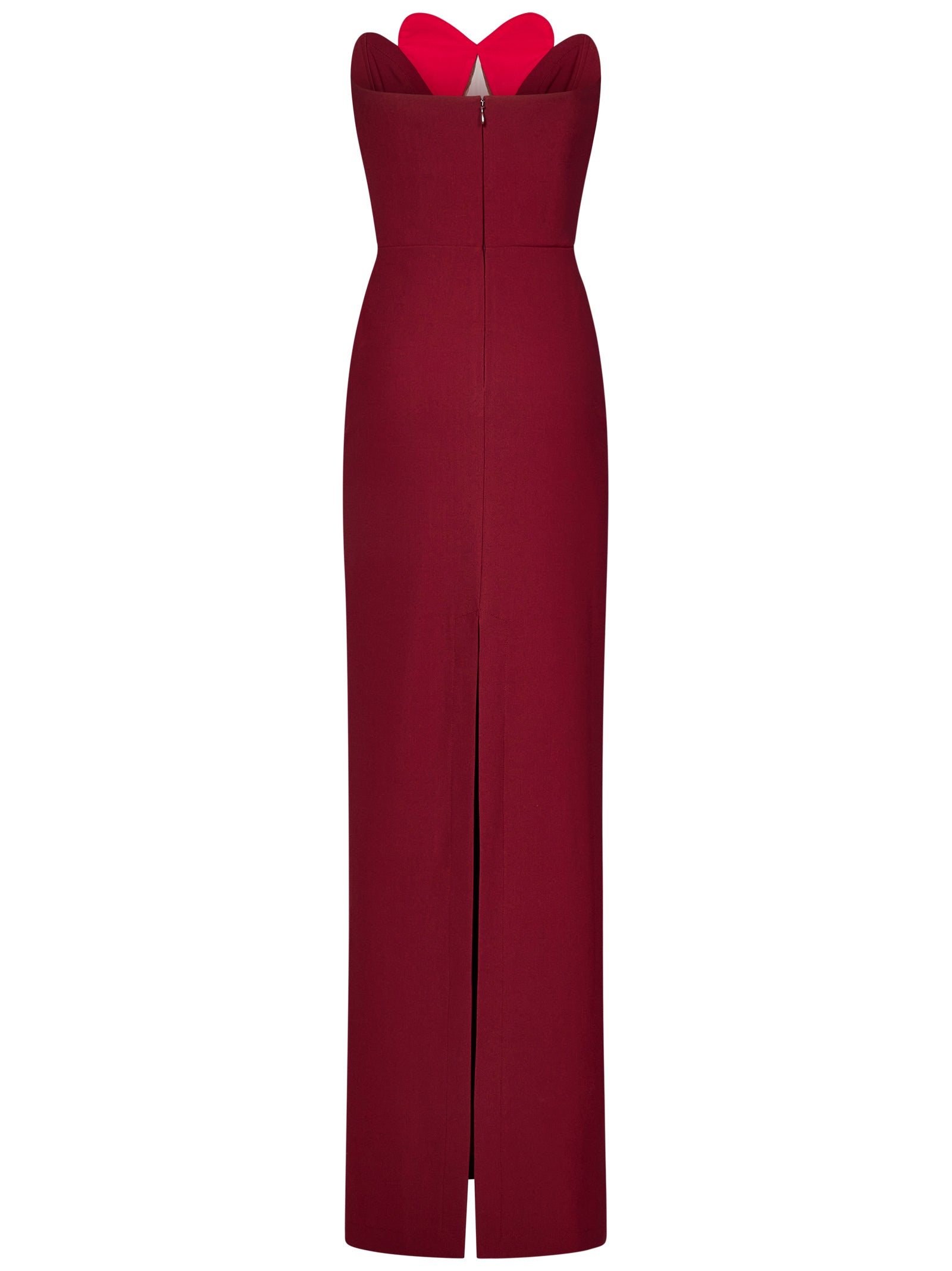 Strapless Fitted Dress With Heart-Shaped Silk Cups