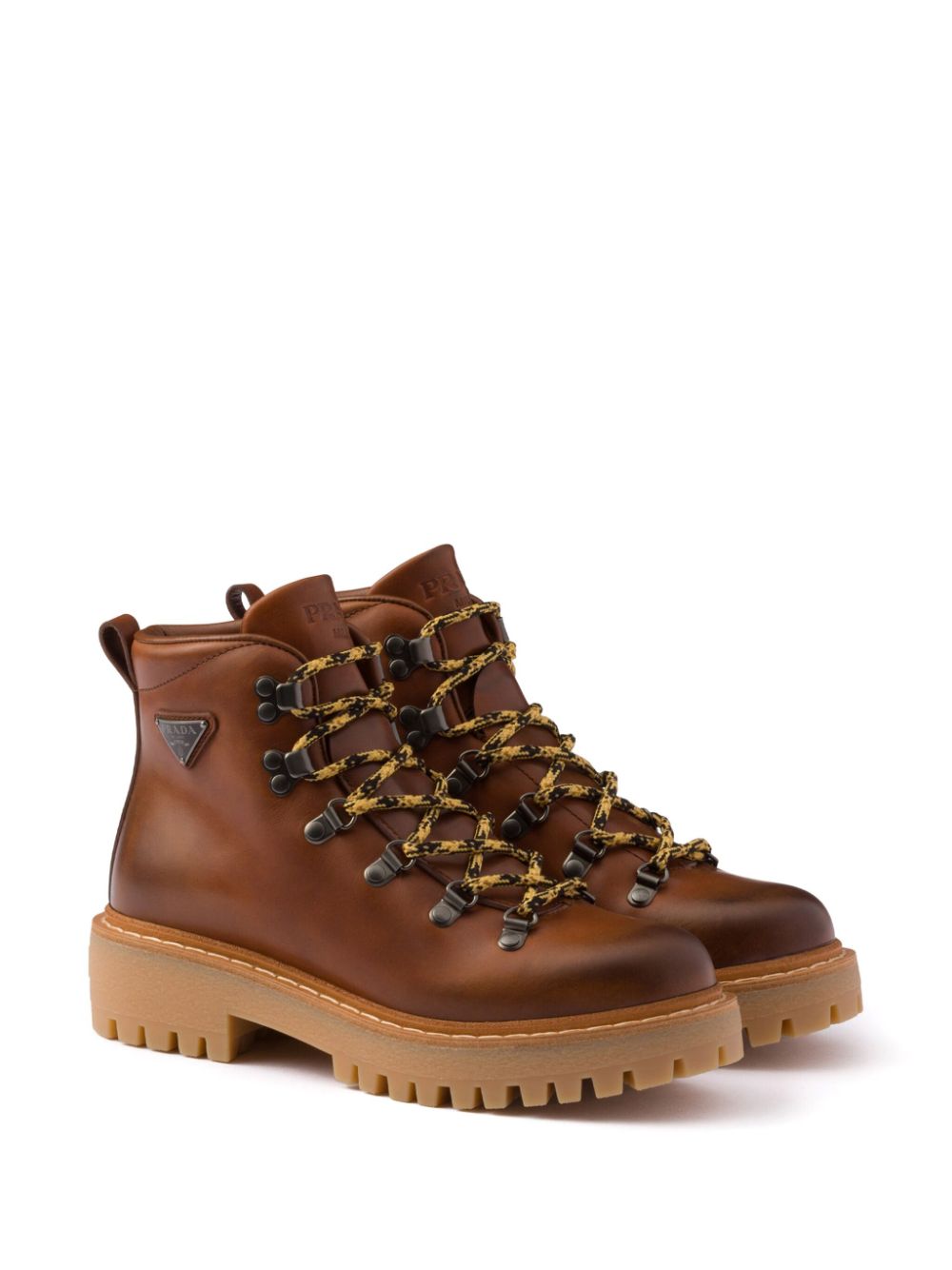 Laced Leather Ankle Boots