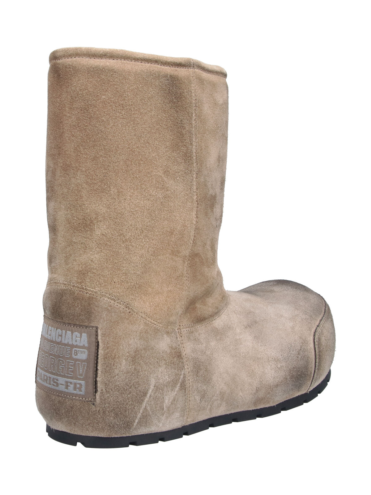 Brown Distressed Dumbo Suede Ankle Boots