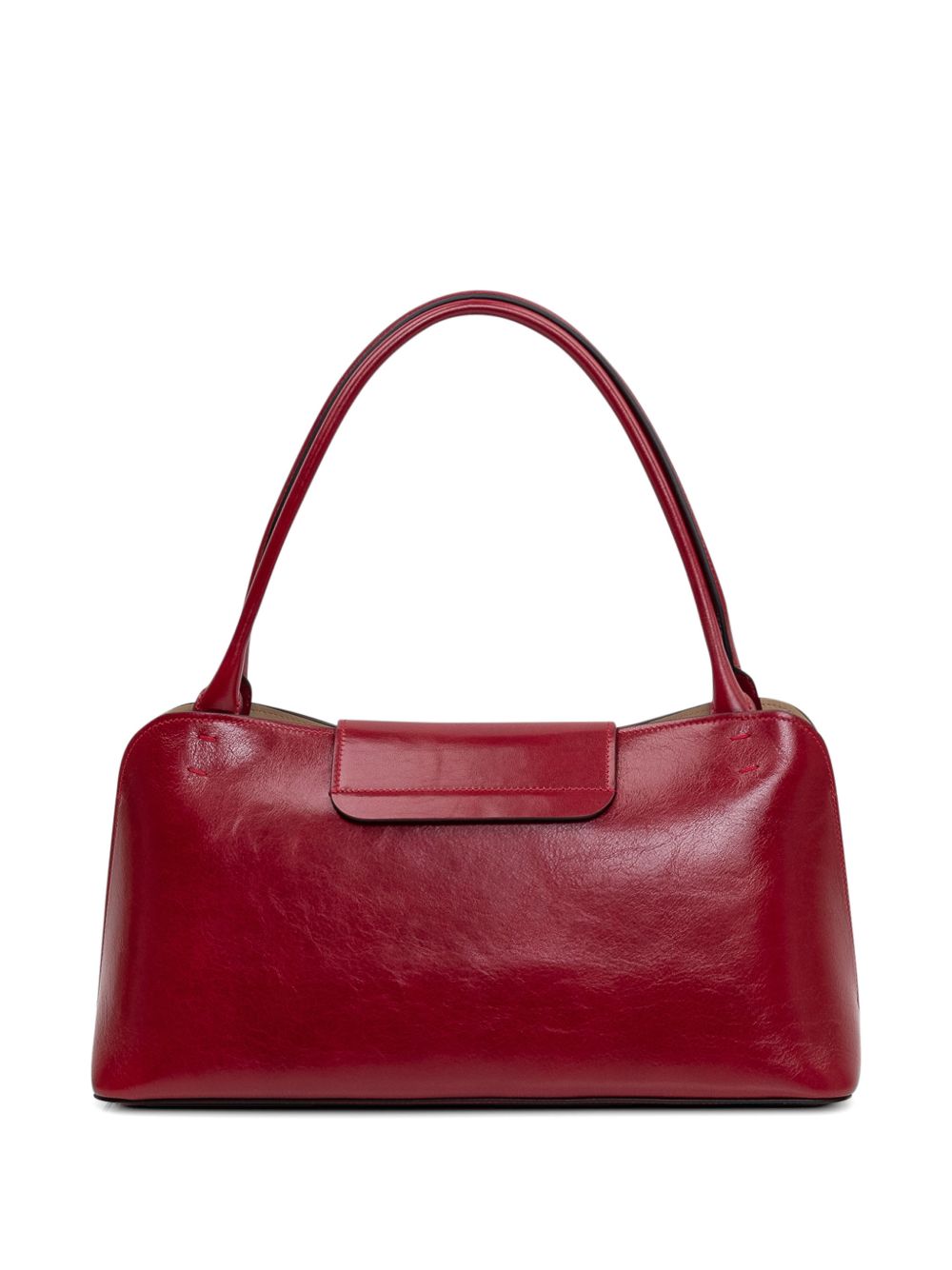 Rectangular Silk And Nylon Handbag With Gold-Tone Clasp