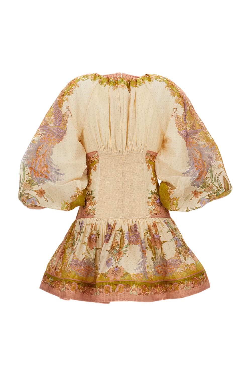 Beige Indra Cotton Silk Dress