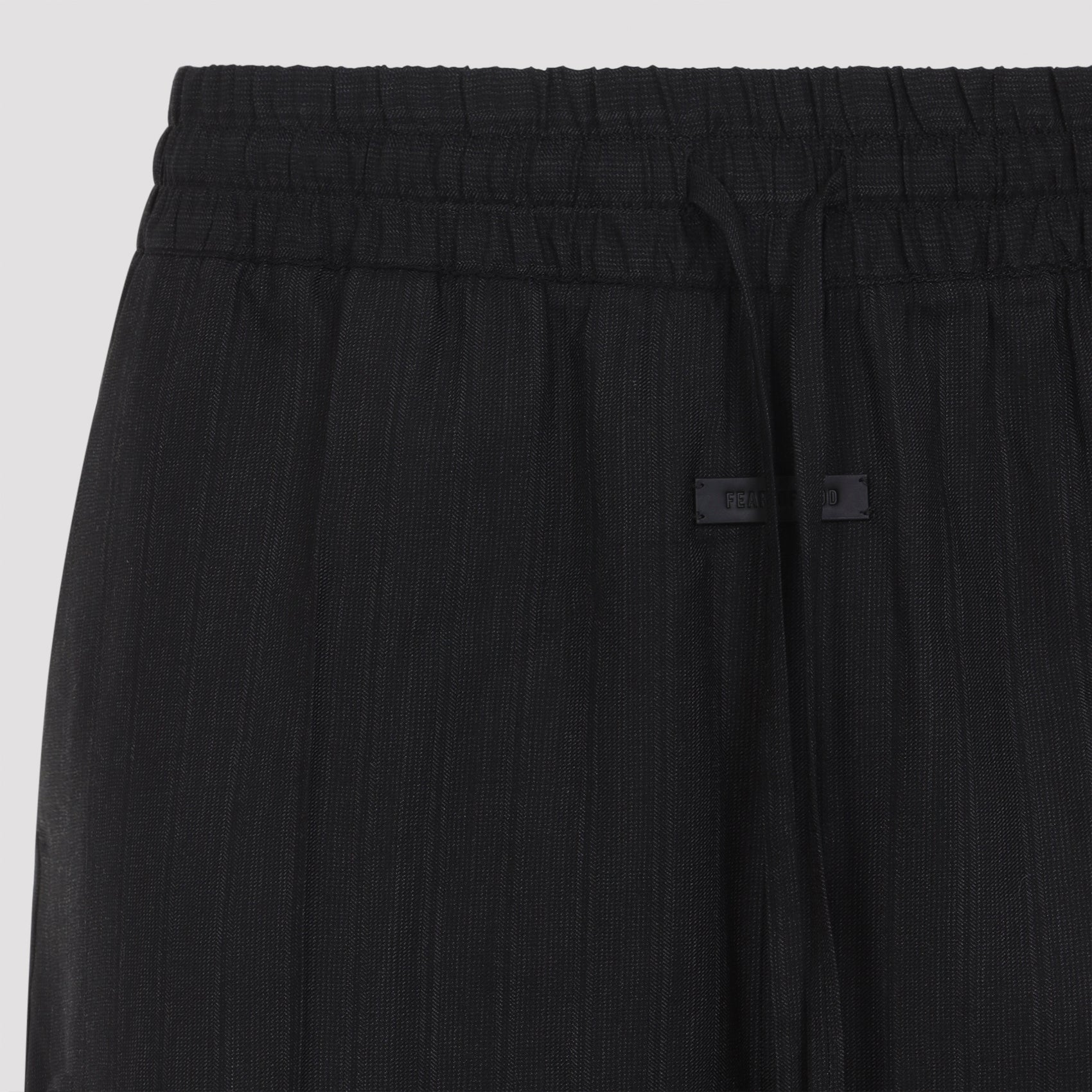 Tailored Black Trousers in Virgin Wool