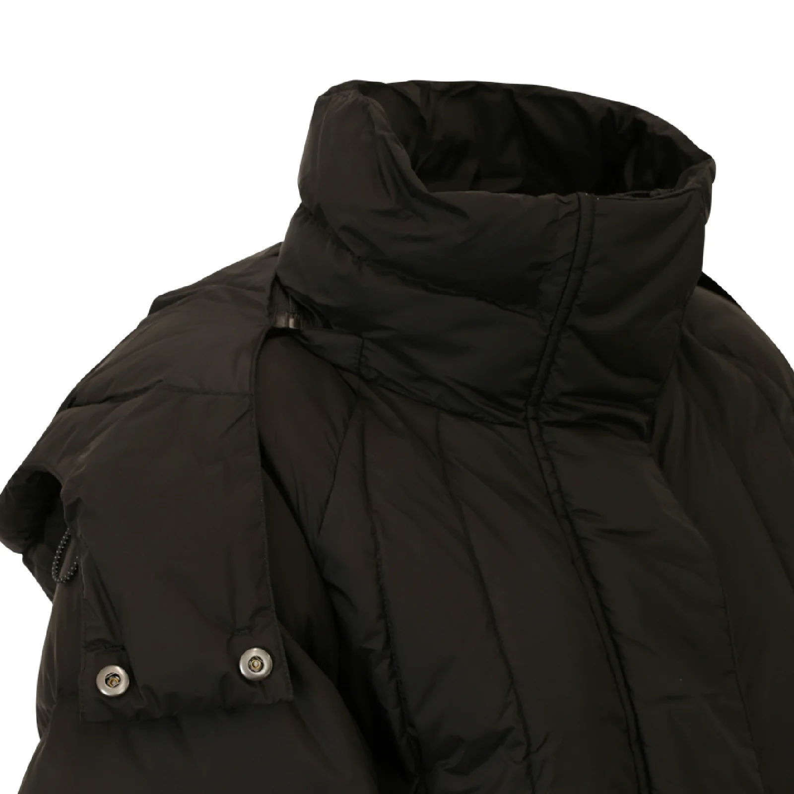 Quilted Padded Jacket With High Collar