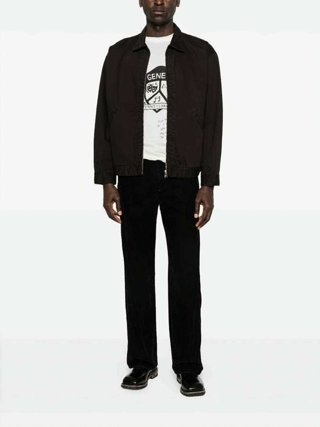 Straight-Leg Casual Pants with Textured Fabric