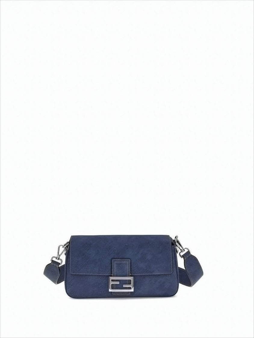 Textured Calf Leather Shoulder Bag With Adjustable Strap
