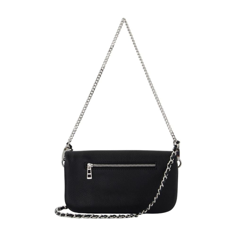 Rock Nano Wallet On Chain - Leather - Black