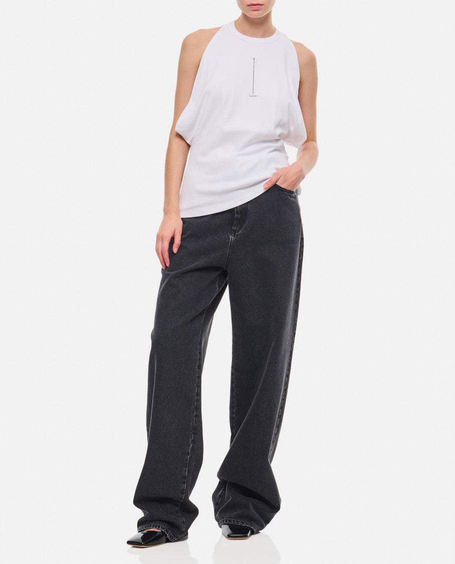 Straight Leg Denim Pants