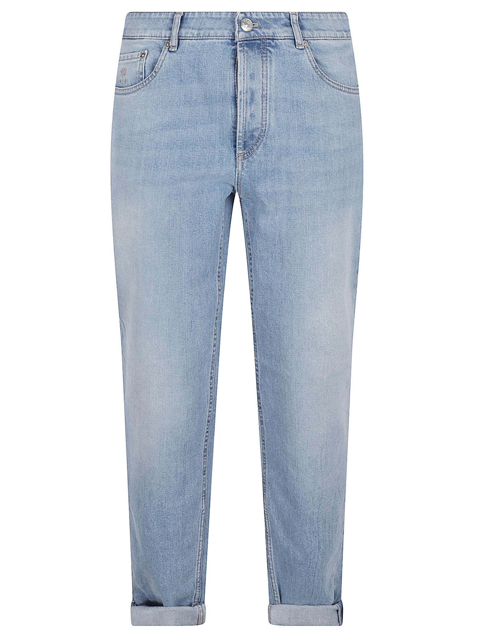 Straight-Leg Denim Jeans