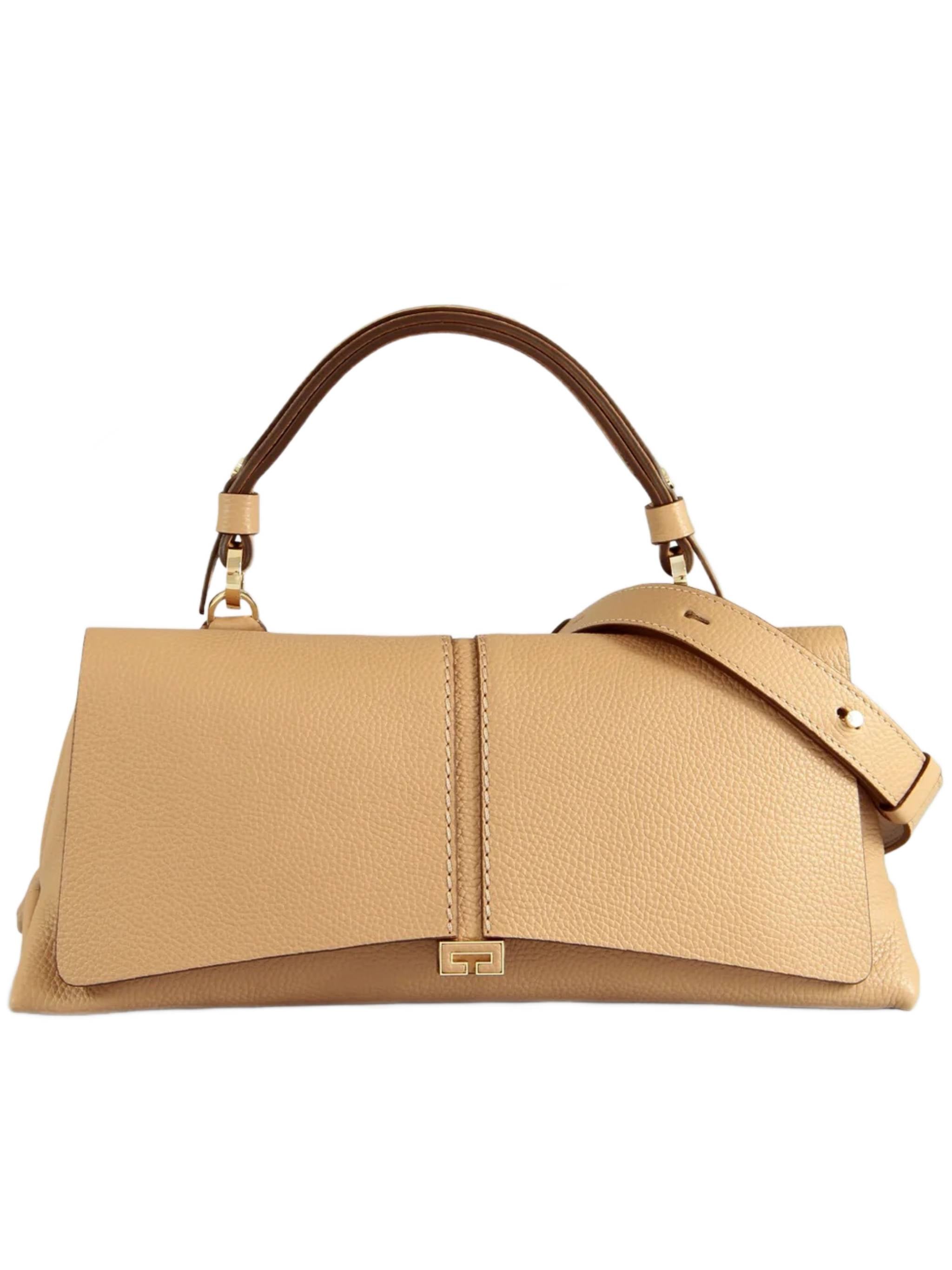 Brown Kendall Pebbled Leather Handbag